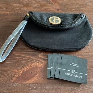 Giorgio Armani makeup pouch/wristlet and samples